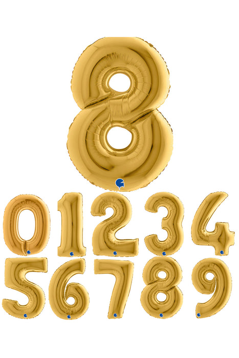 Riesenzahl Folienballon 26"/66cm | Gold