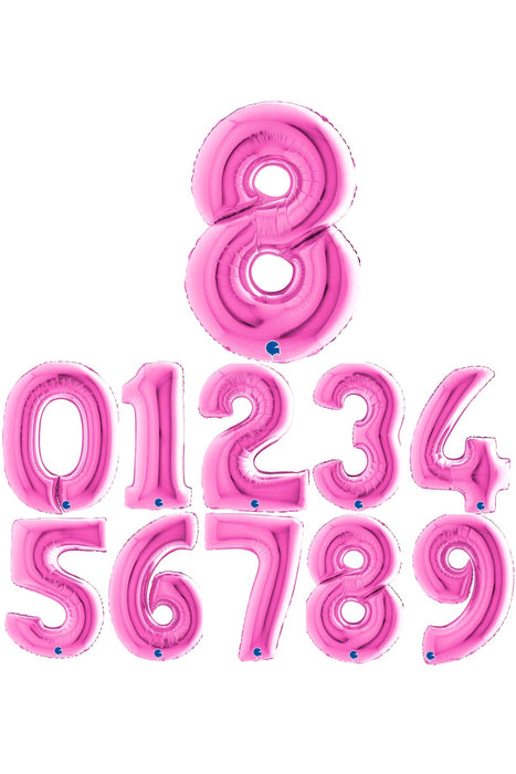 Riesenzahl Folienballon 26"/66cm | Pink