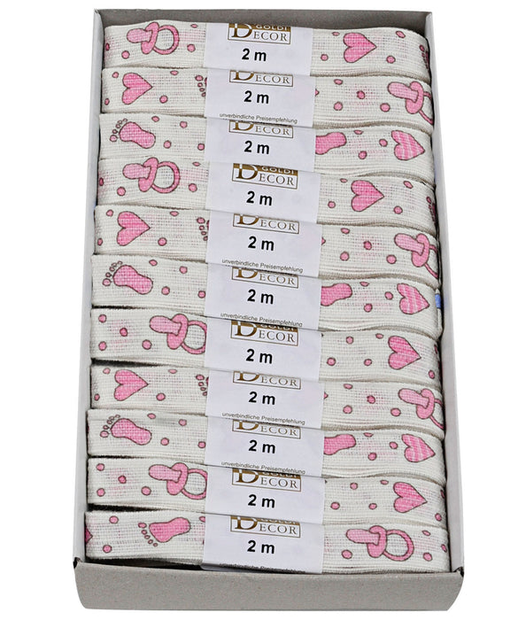 Stoffband Babywelt 15mm/2m ROSA