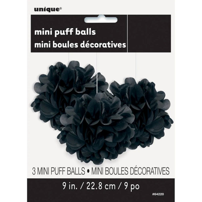 Wabenball Fluffy 23cm/3 Stück | Schwarz