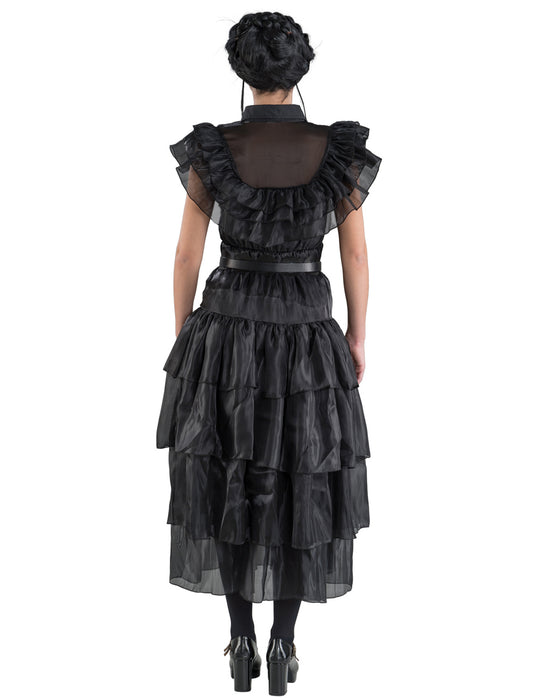 Kostüm "Wednesday" für Damen | Ballkleid Rabenball Schwarz - Addams Family