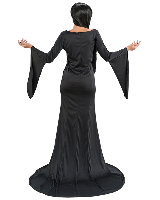 Kostüm "Morticia" für Damen | Langes Kleid Schwarz - Addams Family
