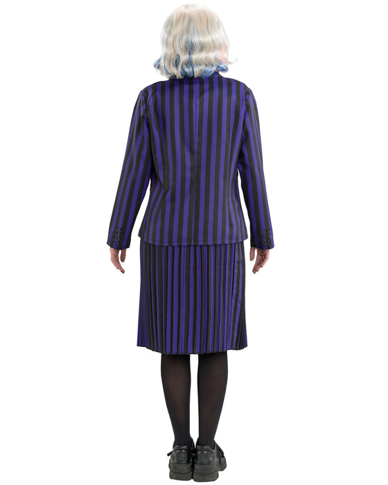 Wednesday Kostüm "Enid" für Damen | Schuluniform Schwarz Lila - Addams Family