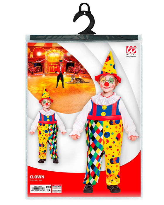 Clown Kinderkostüm | Overall und Hut