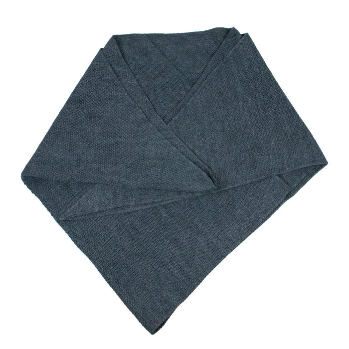 XL Strick Dreieckstuch - Schal  200 x 80 cm | Dunkelgrau