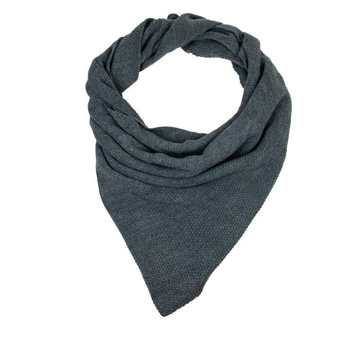 XL Strick Dreieckstuch - Schal  200 x 80 cm | Dunkelgrau