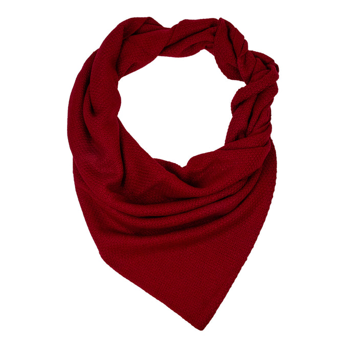 XL Strick Dreieckstuch - Schal  200 x 80 cm | Dunkelrot