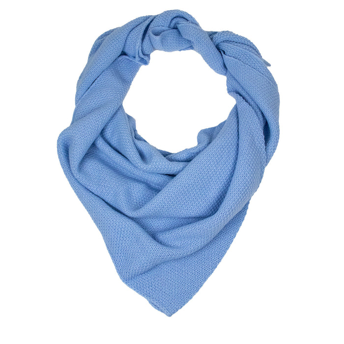 XL Strick Dreieckstuch - Schal  200 x 80 cm | Hellblau