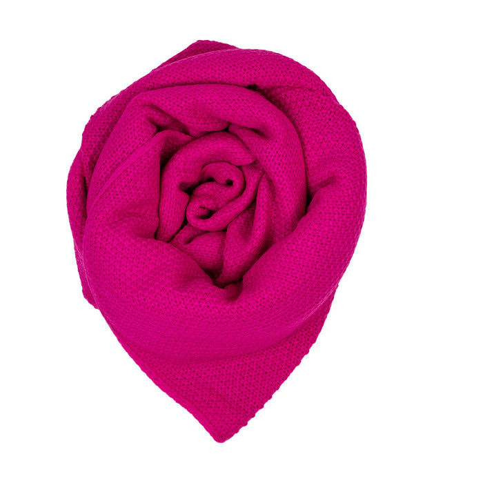 XL Strick Dreieckstuch - Schal  200 x 80 cm | Pink