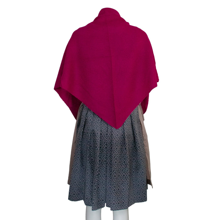 XL Strick Dreieckstuch - Schal  200 x 80 cm | Beere