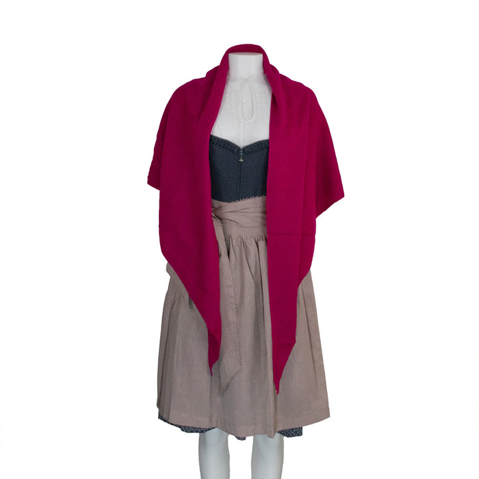 XL Strick Dreieckstuch - Schal  200 x 80 cm | Beere