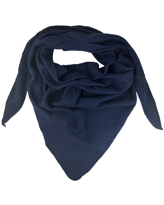 XL Strick Dreieckstuch - Schal  200 x 80 cm | Dunkelblau