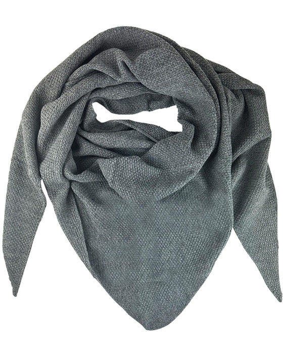XL Strick Dreieckstuch - Schal  200 x 80 cm | Dunkelgrau