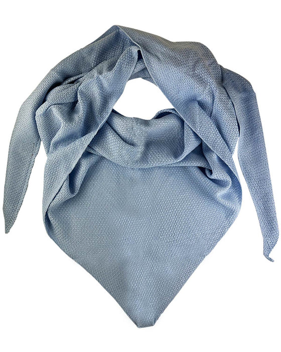 XL Strick Dreieckstuch - Schal  200 x 80 cm | Hellblau