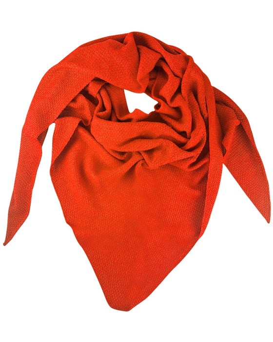 XL Strick Dreieckstuch - Schal  200 x 80 cm | Koralle