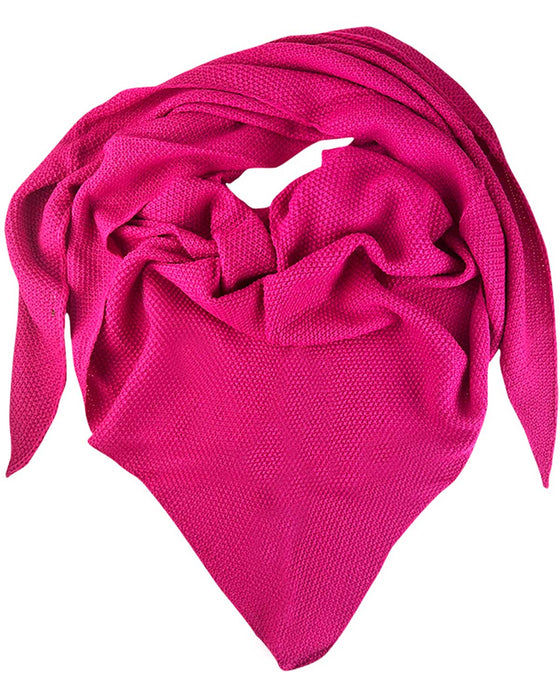 XL Strick Dreieckstuch - Schal  200 x 80 cm | Pink
