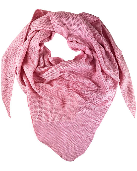 XL Strick Dreieckstuch - Schal  200 x 80 cm | Rosa