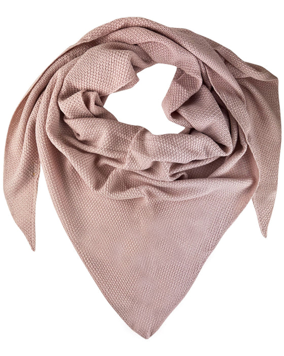 XL Strick Dreieckstuch - Schal  200 x 80 cm | Rosé