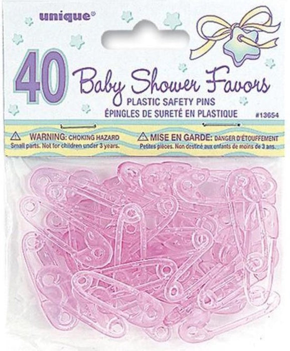 Favours Sicherheitsnadel mini pink 40Stk