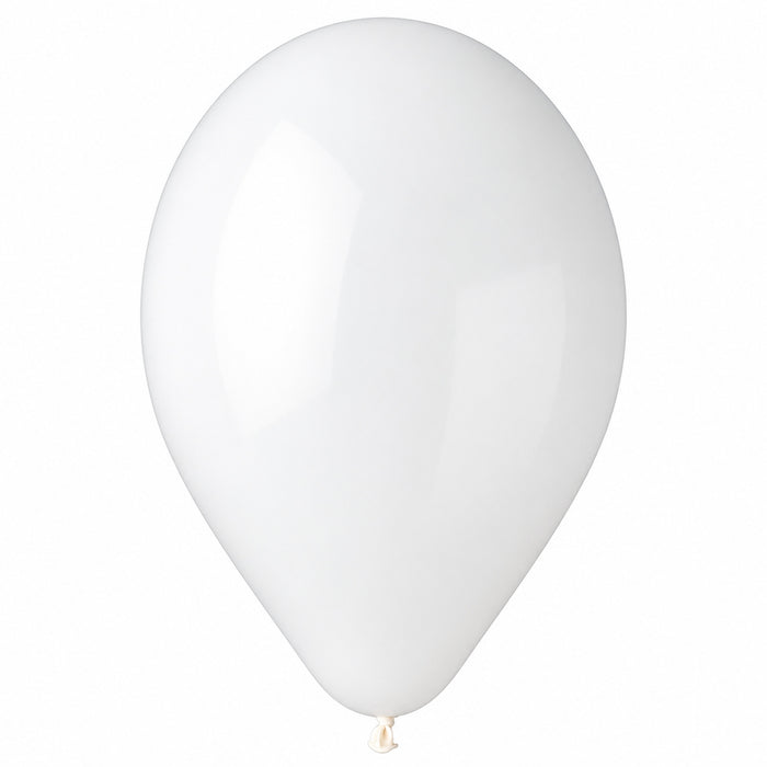 Latexballon 33 cm Golden Dots Weiß Gold | 5 Stück