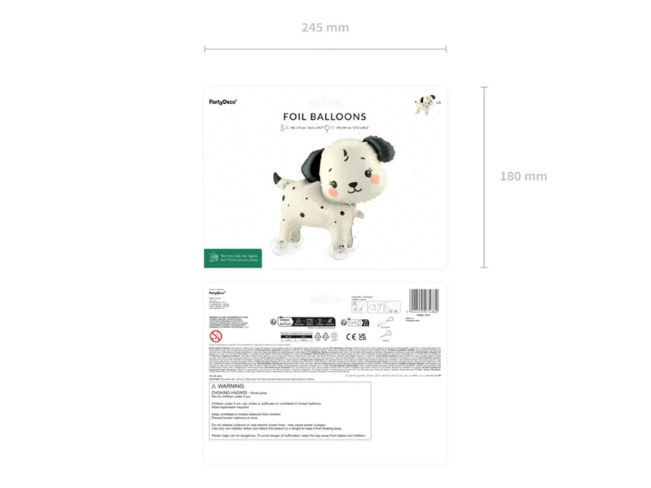 Folienballon "Hund auf Rädern" | 70x59cm (MIT LUFT ZU BEFÜLLEN)