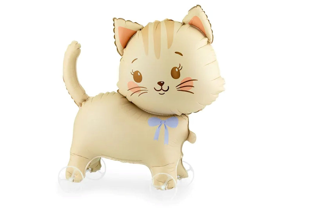 Folienballon "Katze auf Rädern" | 61x65cm (MIT LUFT ZU BEFÜLLEN)