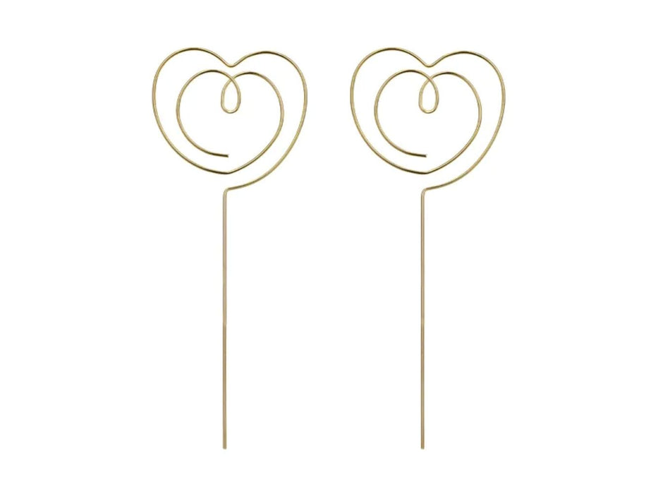 Tortendeko "Herzen" 2 Stk 12x4,5cm |Gold