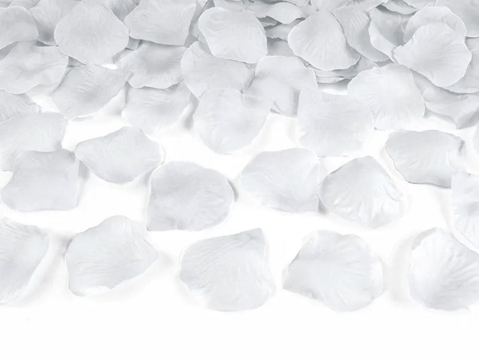 100 Rosenblätter aus Stoff  Ø 5 cm | Silber