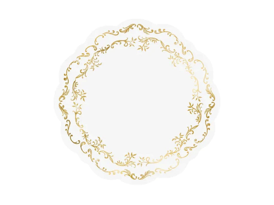 Tischsets Weiß Gold-Ornament 35,5 cm | 6 Stück