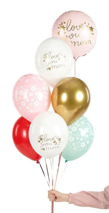 Latexballon Ø30cm "Love you mom" | 50 Stk.