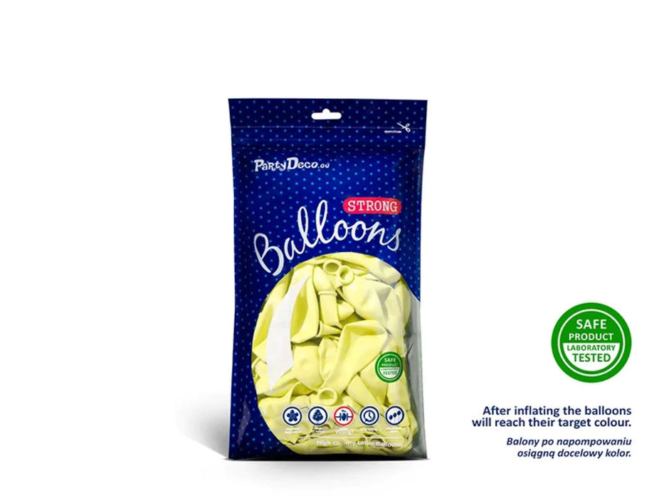 100 Stk. Luftballon "Uni Pastell" 12cm Ø | Light Yellow