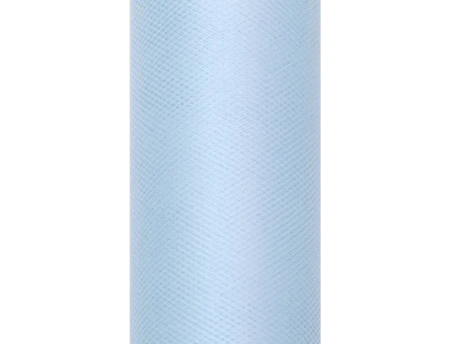 Dekostoff Tüll 0,15m x 9m Hellblau