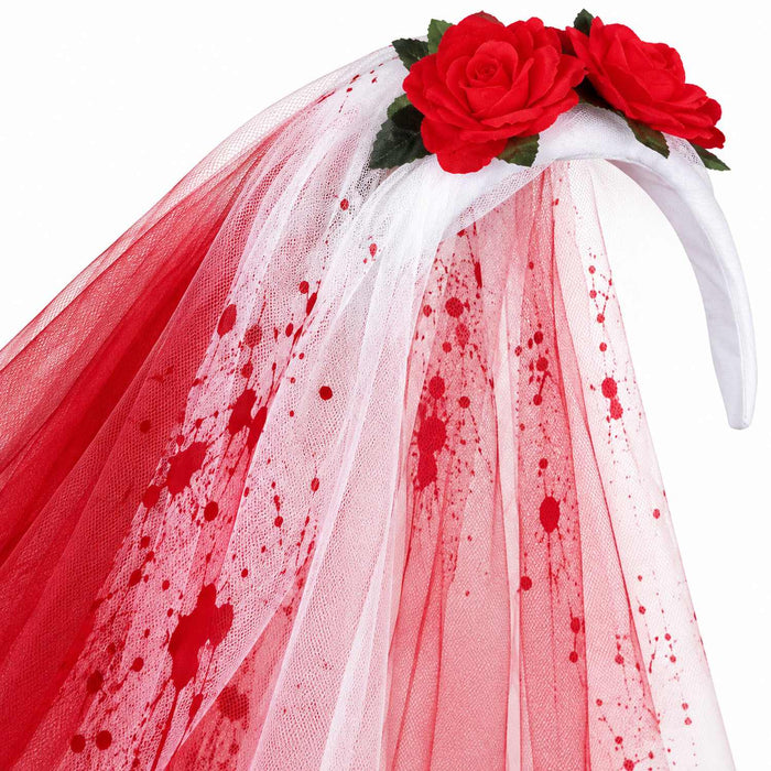 "Blutige Braut" Kostüm für Mädchen | Kleid und Schleier