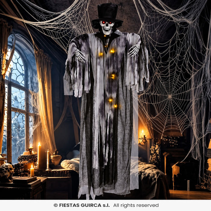Halloween Figur "Skelett Bräutigam" Animiert | 180 cm - Licht