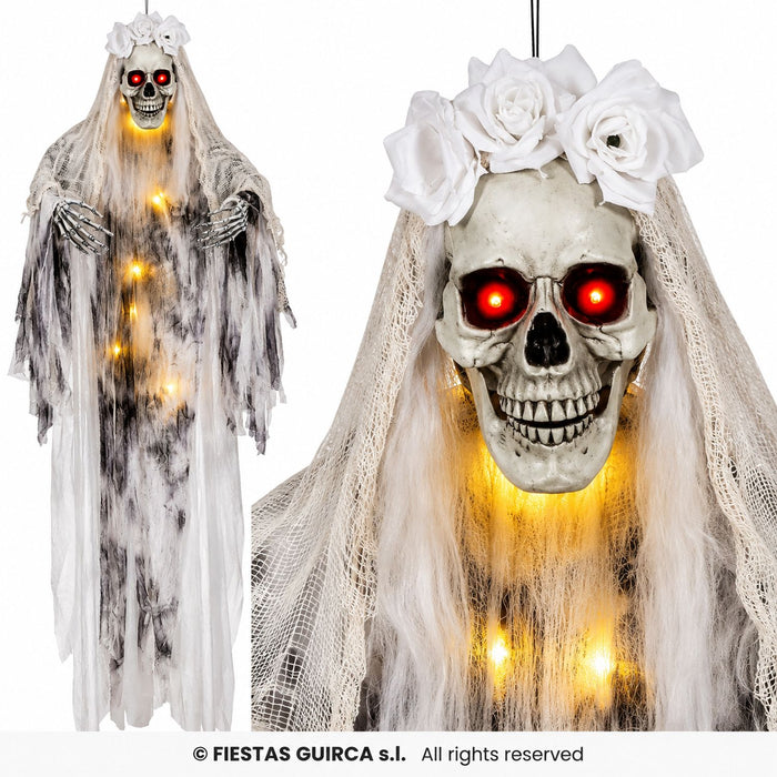 Halloween Figur "Skelett Braut" Animiert | 180 cm - Licht