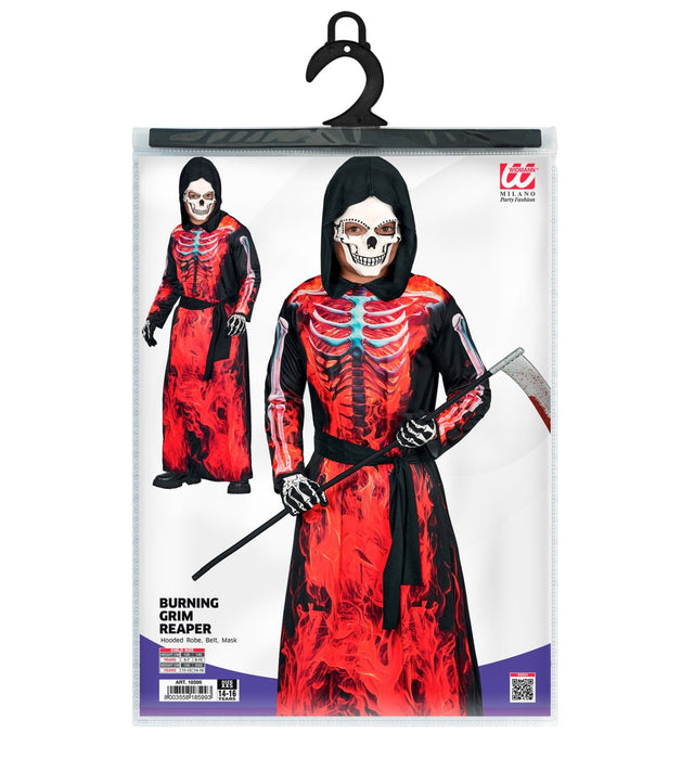 "Brennender Sensenmann" Kostüm für Kinder | 3-tlg.