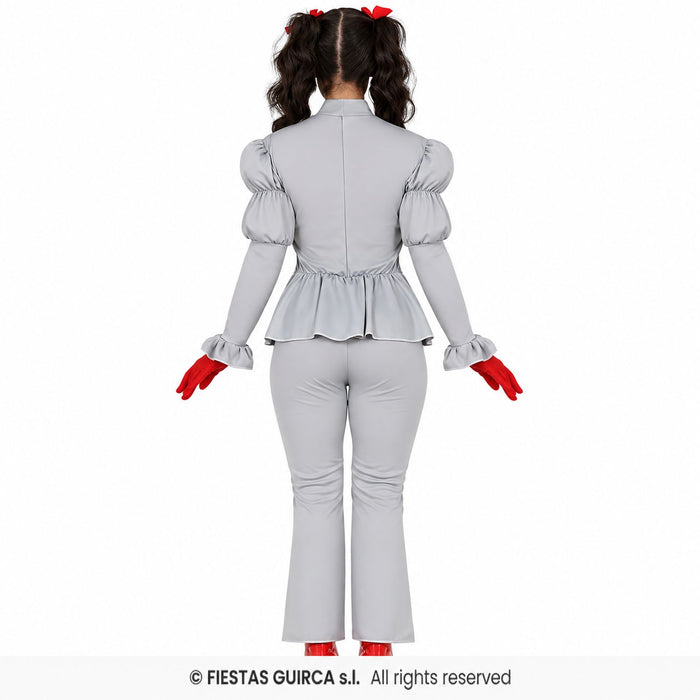 Horror Clownin "Grey" Kostüm für Damen | 2-tlg.