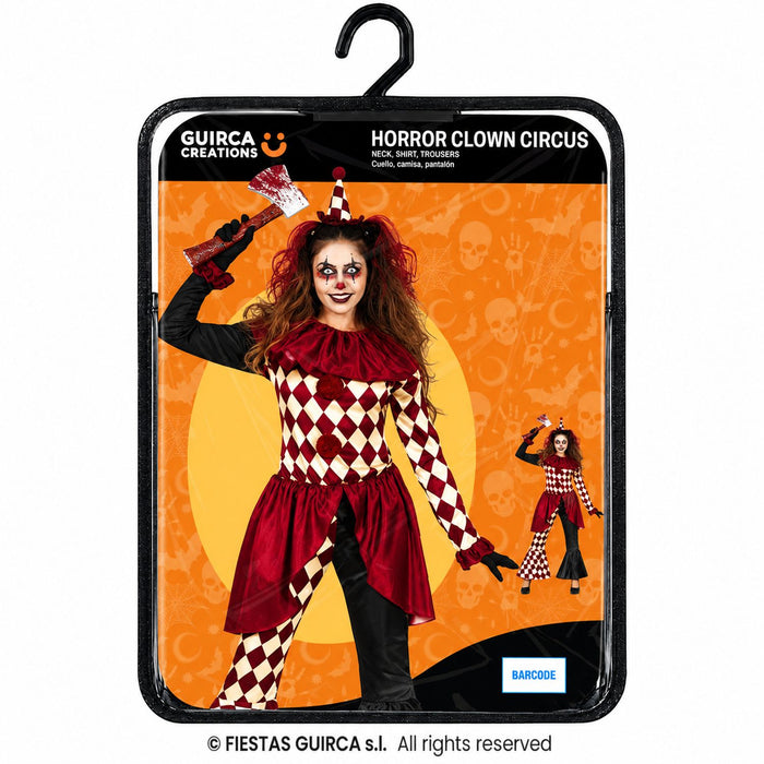 Horror Clownin "Black Red" Kostüm für Damen | 3-tlg.