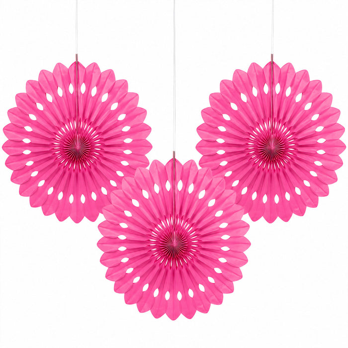 Dekofächer Uni 40cm/1 Stück | Hot Pink