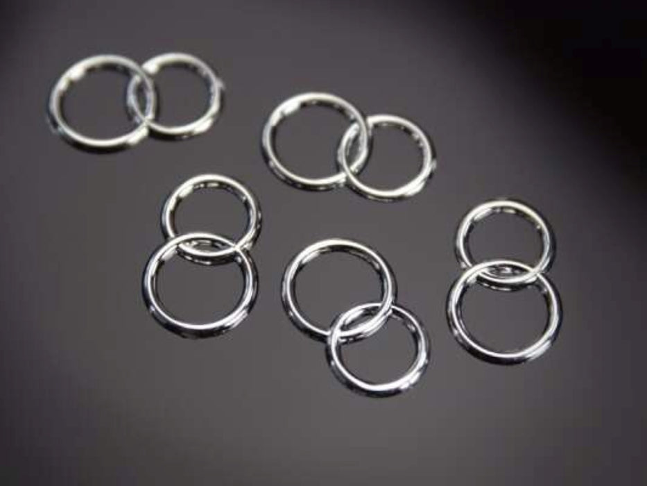 Dekostein Ringe 25 St., silber