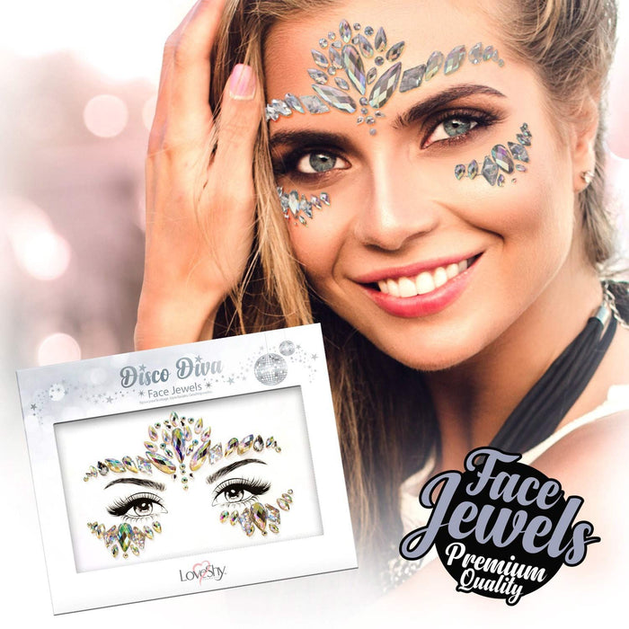 Face Jewels "Disco Diva" - Selbstklebende Glitzersteine