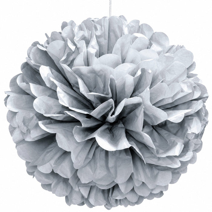 Wabenball Fluffy 40cm/1 Stück | Silber