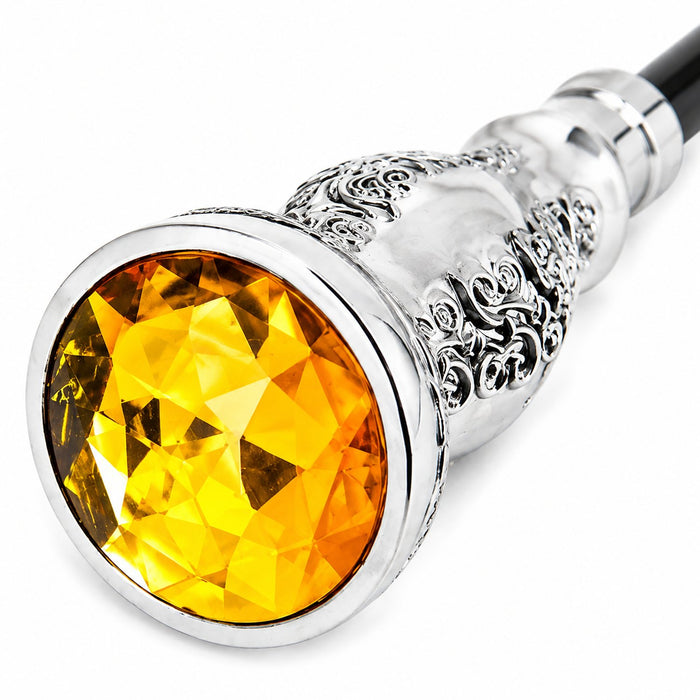 Gehstock aus Metall | "Golden Jewel" - 93 cm