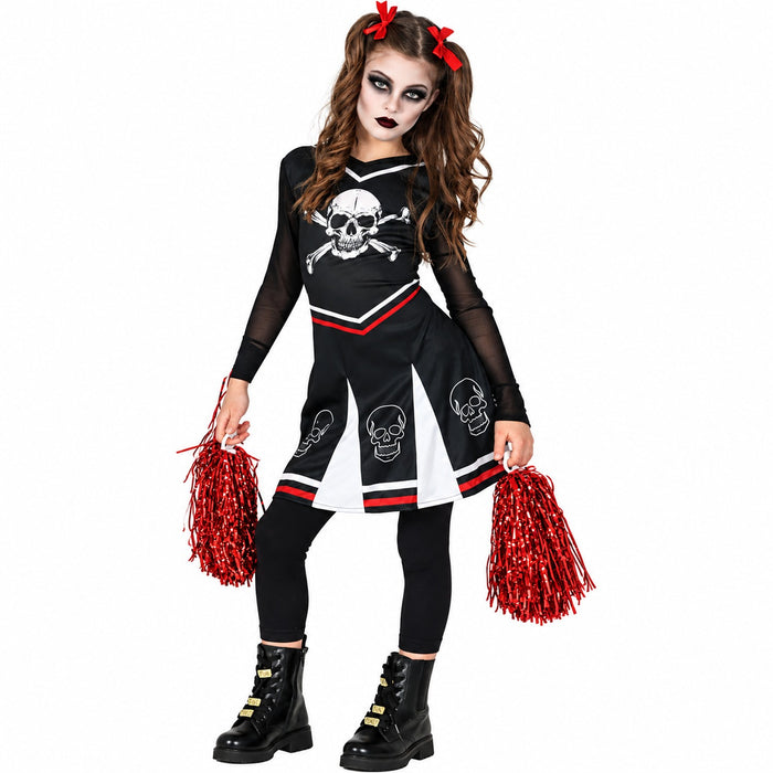 "Gothic Cheerleader" Kostüm für Mädchen | Mehrfarbig
