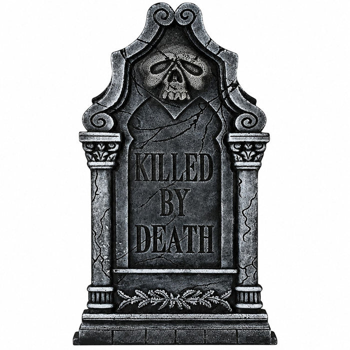Grabstein "KILLED BY DEATH" 90x45 cm | Halloween Dekoration