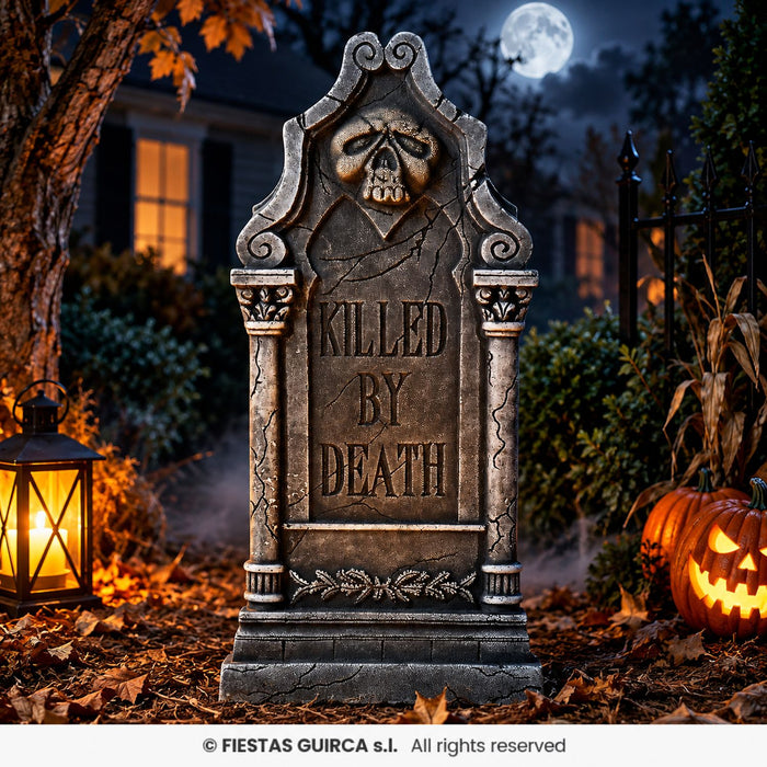 Grabstein "KILLED BY DEATH" 90x45 cm | Halloween Dekoration