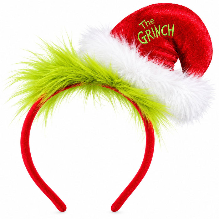 "The Grinch" Haarreif mit Weihnachtsmütze | Rot Grün