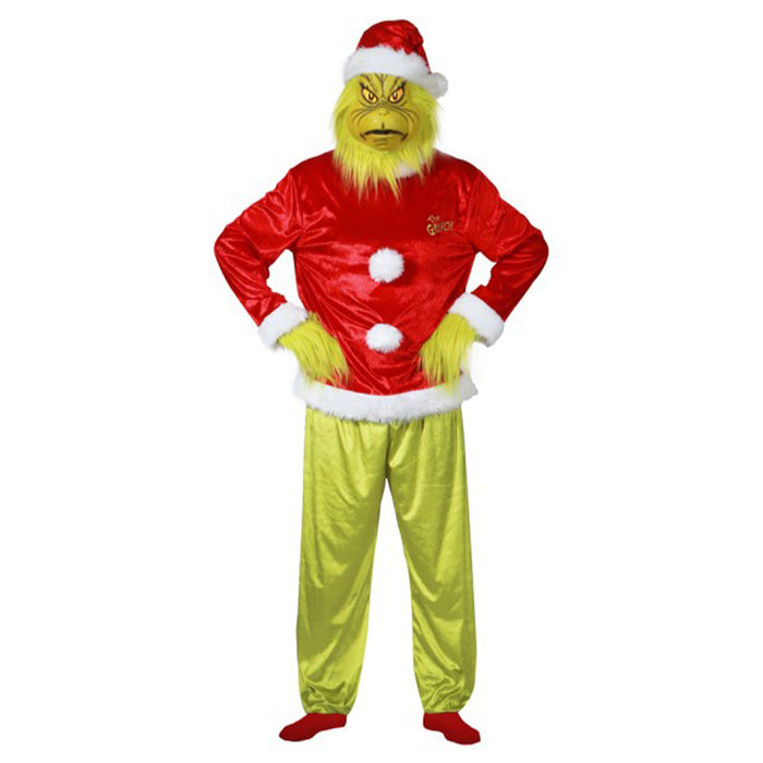 "The Grinch" Kostüm für Herren 5-tlg. | Rot Grün