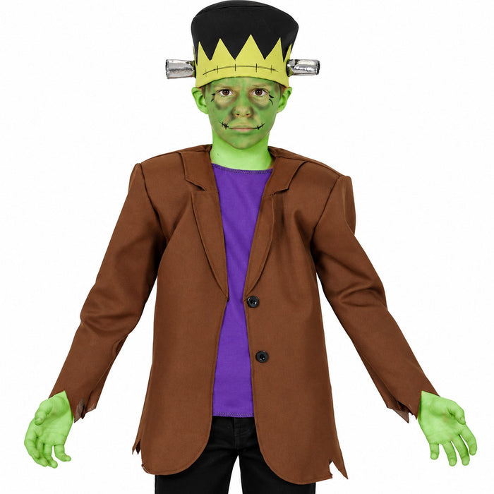 Grünes Monster "Frank" Kostüm für Kinder | 3-tlg.