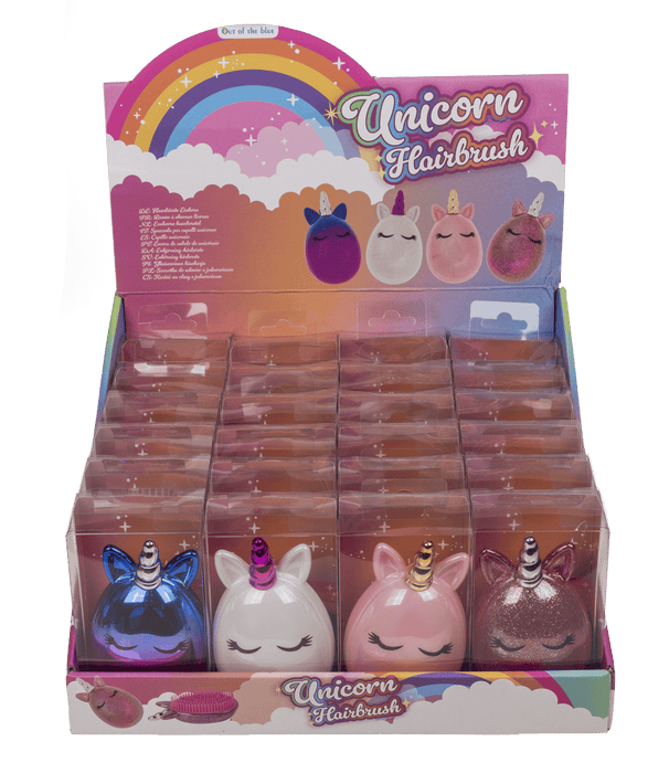 Kinder Haarbürste "Einhorn" | farbig sortiert - 1Stk.